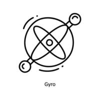 Gyro doodle Icon Design illustration. Food and Drinks Symbol on White background EPS 10 File vector