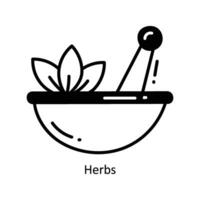 Herbs doodle Icon Design illustration. Food and Drinks Symbol on White background EPS 10 File vector