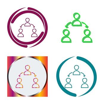 icono de vector de usuarios conectados únicos