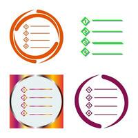 Unique Numbered list Vector Icon