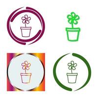 Flower Pot Vector Icon