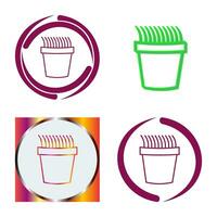 Grass Pot Vector Icon