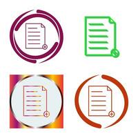 Unique Add File Vector Icon