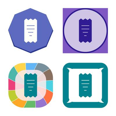 Unique Receipt Vector Icon