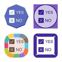 Yes No Option Vector Icon