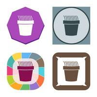 Grass Pot Vector Icon