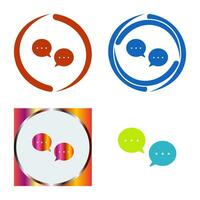 Unique Conversation Bubbles Vector Icon