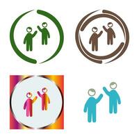 Waing to people Vector Icon