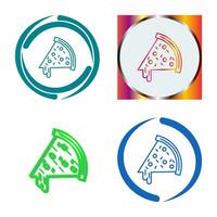 icono de vector de rebanada de pizza