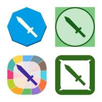Unique Sword Vector Icon
