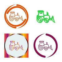 Industrial Tractor Vector Icon