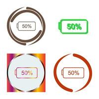 Unique Half Battery Vector Icon