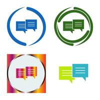 Unique Two Chat Bubbles Vector Icon