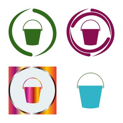 Water Bucket Vector Icon
