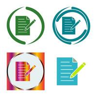 Unique Edit Document Vector Icon