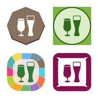 Unique Beer Glasses Vector Icon