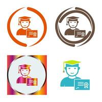 Unique Receiving Diploma Vector Icon