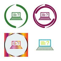 Unique Online Exam Vector Icon