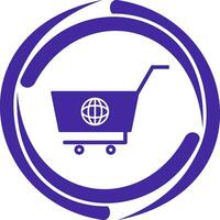 Unique Global Shopping Vector Icon