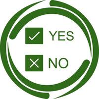 Yes No Option Vector Icon