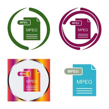 icono de vector de mpeg