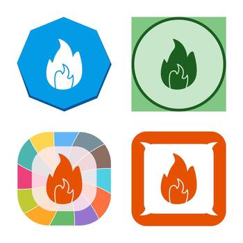 icono de vector de llama único