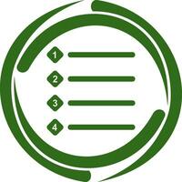 Unique Numbered list Vector Icon