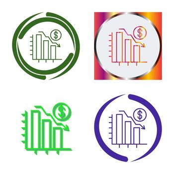 Chart Down Vector Icon
