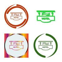 icono de vector de signo de hotel