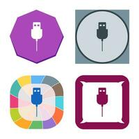 Unique USB Cable Vector Icon