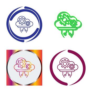 icono de vector de computación en la nube