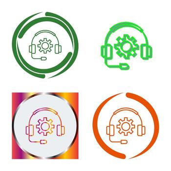 icono de vector de atención al cliente