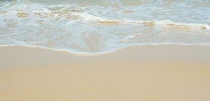 Beautiful Landscape summer panorama front viewpoint tropical sea beach white sand clean and blue sky background calm Nature ocean Beautiful  wave water travel at Sai Kaew Beach East thailand Chonburi photo