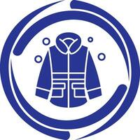 icono de vector de chaqueta de invierno