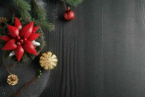 Christmas decoration for Christmas background. AI Generative Pro Photo