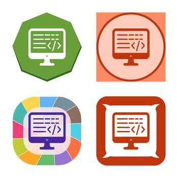 icono de vector de codificación