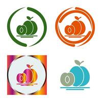 Apricot Vector Icon