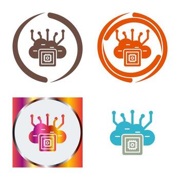 icono de vector de computación en la nube