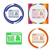 Online Certificate Vector Icon