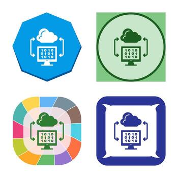 Cloud Coding Vector Icon