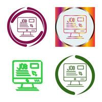 Online Job Vector Icon