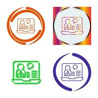 Online Job Interview Vector Icon