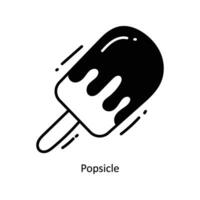 Popsicle doodle Icon Design illustration. Food and Drinks Symbol on White background EPS 10 File vector