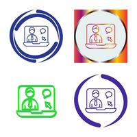 Online Interview Vector Icon