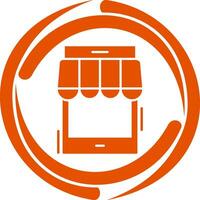 icono de vector de tienda online