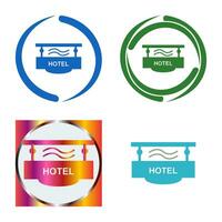 icono de vector de signo de hotel