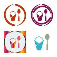 Spoon and Napkin Vector Icon