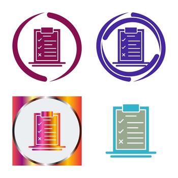 icono de vector de lista de verificación