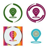 Hotel Location Vector Icon