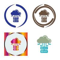 Cloud Database Vector Icon